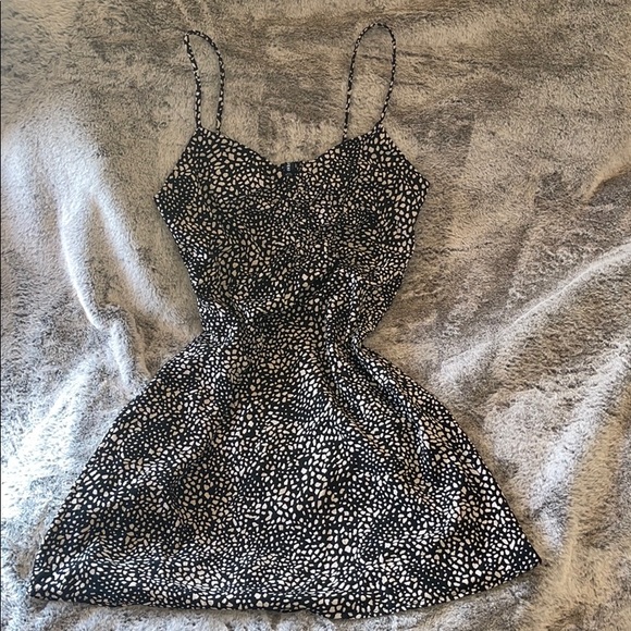 Dresses & Skirts - Patterned Dress, Scrunched back, Spaghetti Strap